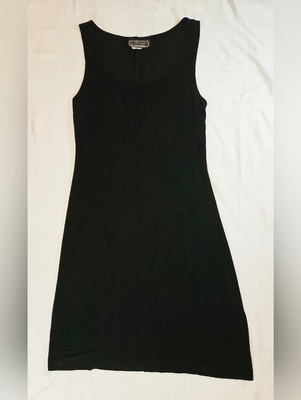 Studio Connection Womens Black Sleeveless Matte Jersey Scoopneck Dress Size 8